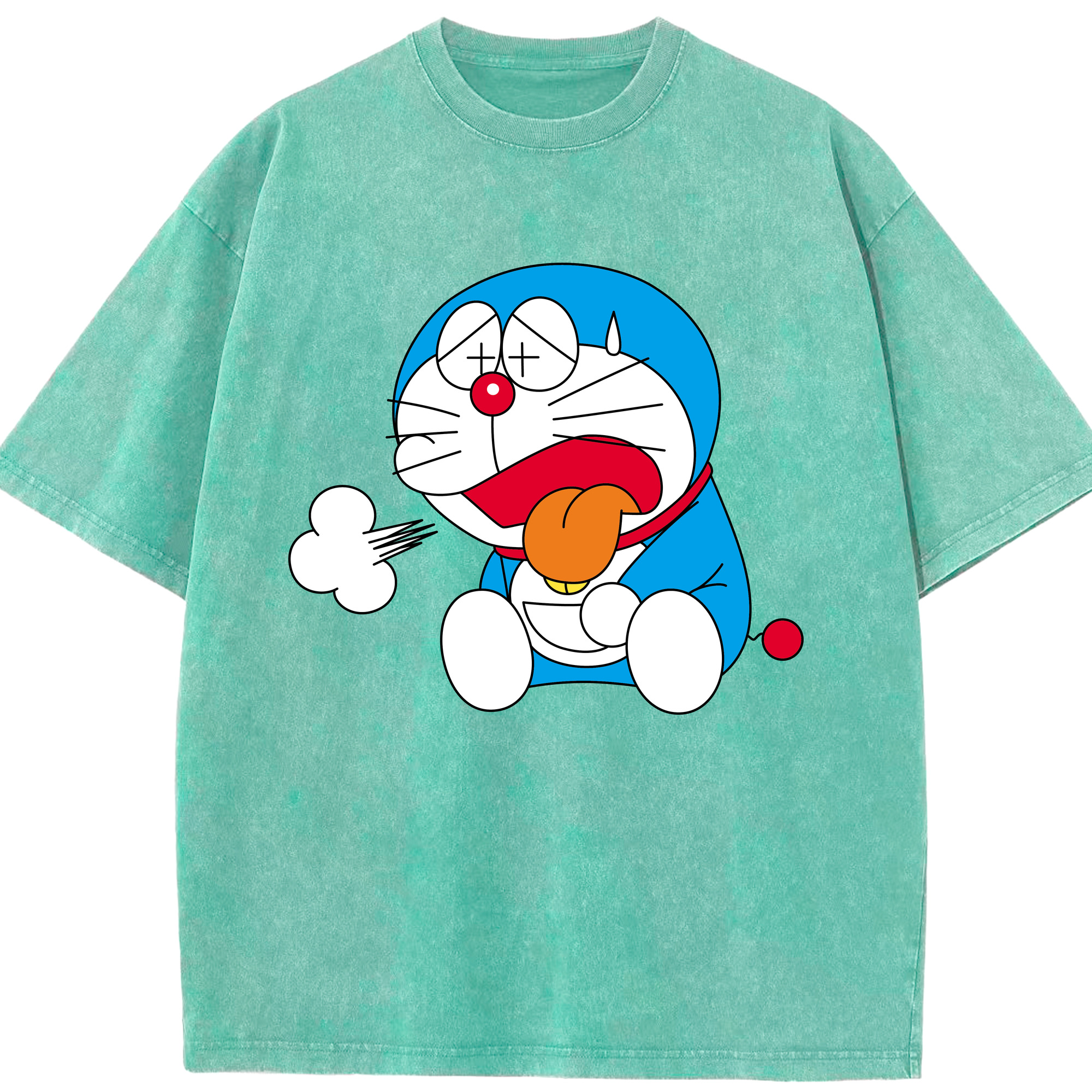 （画像用） ドラえもん Doraemon 綿100% ヴィンテージ風 半袖Tシャツ（フロントプリント）